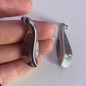 Elegant Silvertone Drop Earrings
